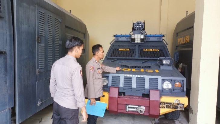 Kontrol Kendaraan Dinas R4, Mobil Inventaris Sat Samapta Di asistensi Kasiwas