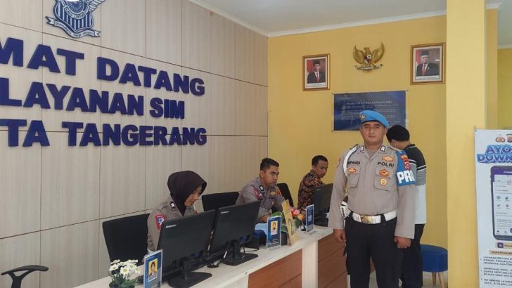 PENGECEKAN PETUGAS SATPAS SIM POLRESTA TANGERANG OLEH PIKET SIPROPAM POLRESTA TANGERANG