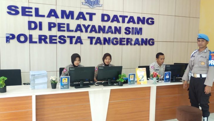 PENGECEKAN PETUGAS SATPAS SIM POLRESTA TANGERANG OLEH PIKET SIPROPAM POLRESTA TANGERANG