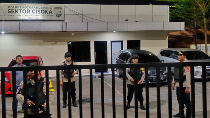Salah satu bentuk Kesiap Siagaan, Polsek Cisoka lakukan Sispam Mako