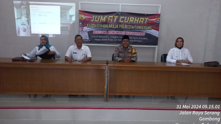 Polsek Balaraja Gelar Jumat Curhat di desa Gembong Kecamatan Balaraja.