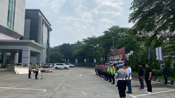 PENGECEKAN APEL SIAGA MAKO OLEH PIKET SIPROPAM POLRESTA TANGERANG