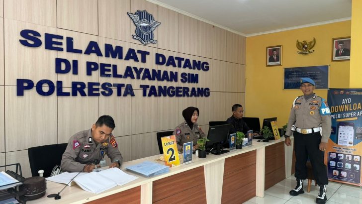 PENGECEKAN PETUGAS SATPAS SIM POLRESTA TANGERANG OLEH PIKET SIPROPAM POLRESTA TANGERANG