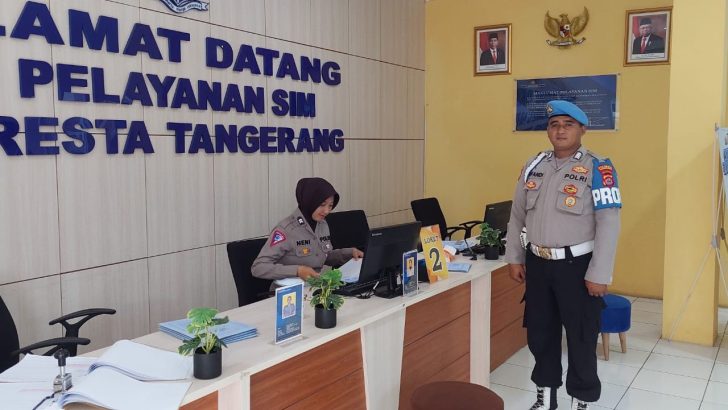 PENGECEKAN PETUGAS SATPAS SIM POLRESTA TANGERANG OLEH PIKET SIPROPAM POLRESTA TANGERANG