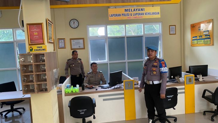 PENGECEKAN PETUGAS SPKT POLRESTA TANGERANG OLEH PIKET SIPROPAM POLRESTA TANGERANG