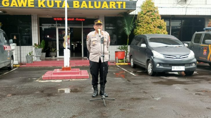 Kapolsek Pimpin Apel Pagi, dan Kesiapan Personil Polsek Balaraja Polresrta Tangerang.