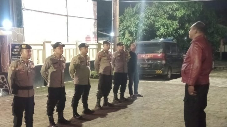 Polsek Mauk Polresta Tangerang Polda Banten Melaksanakan Apel Malam Di Pimpin Kanit Lantas