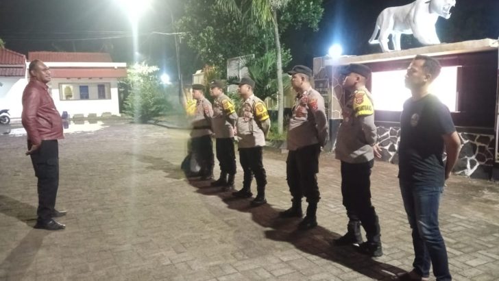 Polsek Mauk Polresta Tangerang Polda Banten Melaksanakan Apel Malam Di Pimpin Kanit Lantas