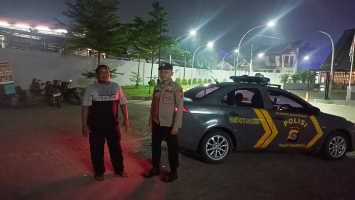 Unit Samapta Polsek Pasar Kemis Laksanakan Patroli Dialogis Malam Hari
