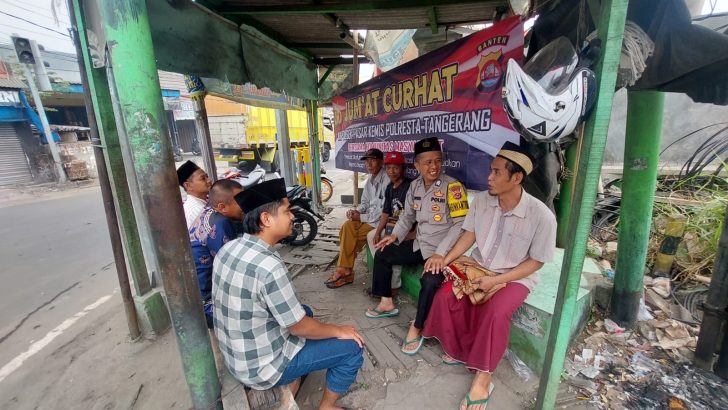 Jumat Curhat, Polsek Pasar Kemis Sambangi Pangkalan Ojek
