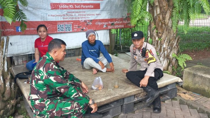 Sinergitas TNI POLRI Desa Cangkudu Polsek Balaraja Polresta Tangerang giat Sambang Warga binaan.