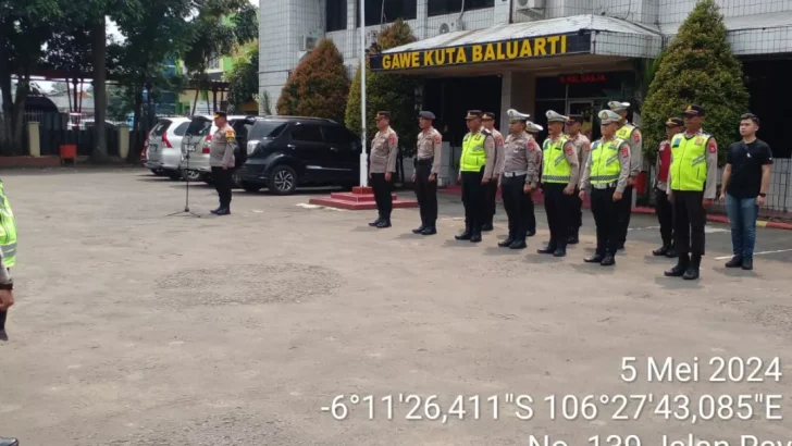 Kabag Ops Polresta Tangerang Kompol Kosasih Pimpin Apel Kesiapan Pengamanan jalur Lintasan VVIP