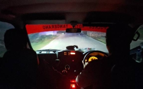 Patroli Mobile malam hari dilakukan Polsek Kresek dalam mencegah Guantibmas di wilayah