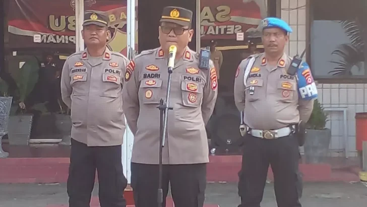 Kapolsek Balaraja Pimpin Apel Pagi, dalam Kesiapan Personil dan berikan arahan