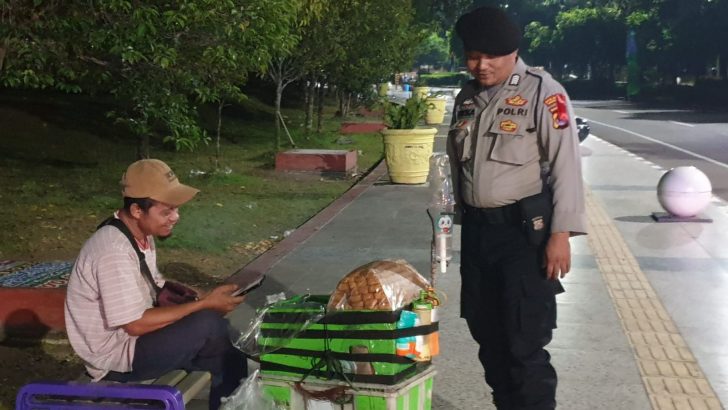 Di sekitaran Darkum Polsek Cisoka Anggota Sat Samapta Polresta Tangerang melaksanakan Operasi Cipta Kondisi dipimpin pawas.