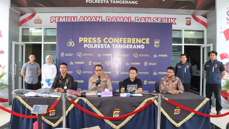 Kasat Reskrim Bergabung dalam Press Release Dipimpin oleh Kapolres
