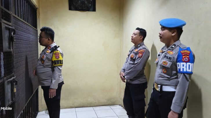 PENGECEKAN RUANG TAHANAN POLRESTA TANGERANG SECARA RUTIN OLEH PIKET SIPROPAM POLRESTA TANGERANG