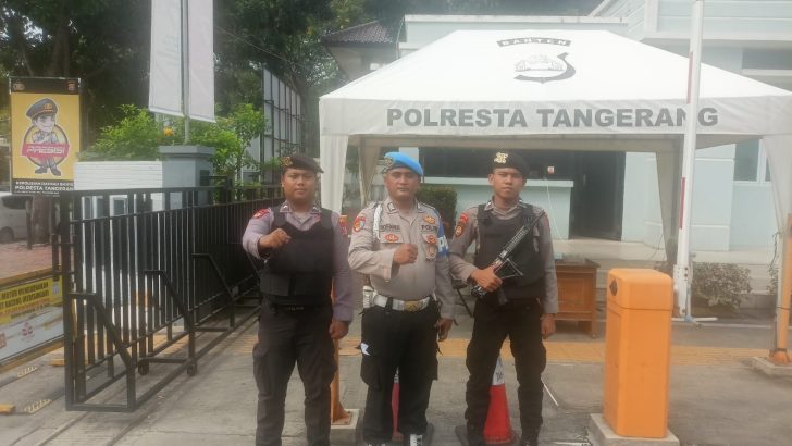 PENGECEKAN PETUGAS PENJAGAAN MAKO POLRESTA TANGERANG OLEH PIKET SIPROPAM POLRESTA TANGERANG