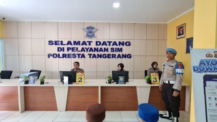 PENGECEKAN PETUGAS SATPAS SIM POLRESTA TANGERANG OLEH PIKET SIPROPAM POLRESTA TANGERANG