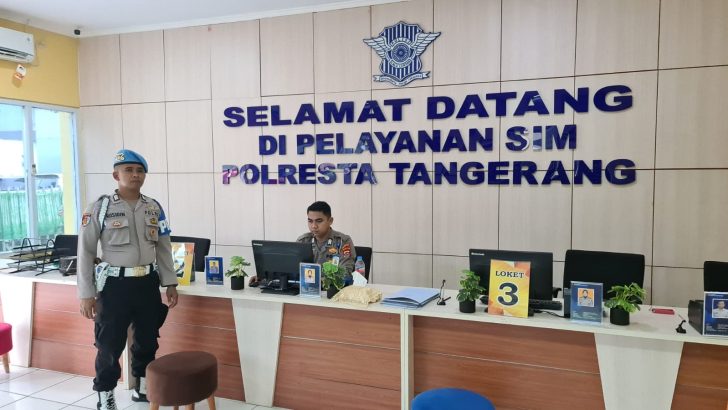 PENGECEKAN PETUGAS SATPAS SIM POLRESTA TANGERANG OLEH PIKET SIPROPAM POLRESTA TANGERANG