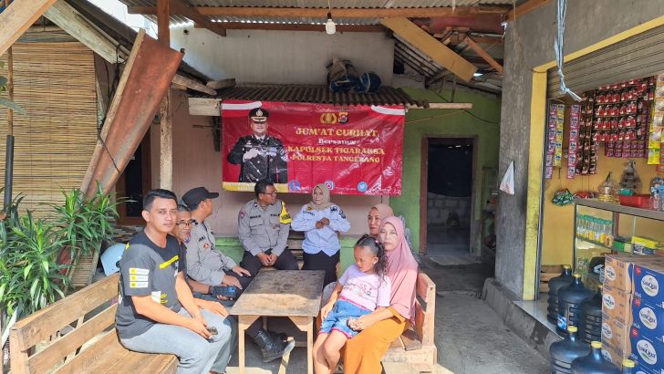 Kanit Binmas Polsek Tigaraksa gelar Jumat Curhat.