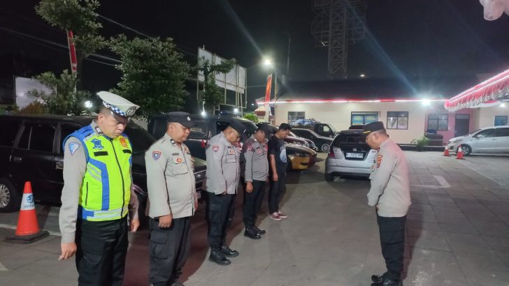 Kapolsubsektor Cikupa Mas Ipda Agus Lili S Memimpin Apel Cipkon di Mako Polsek Cikupa Tangerang