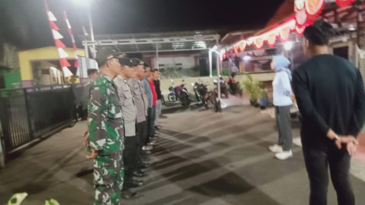 Antisipasi Balap Liar dan kejahatan jalanan, Kapolsek Kresek pimpin Apel giat Cipkon dimalam hari