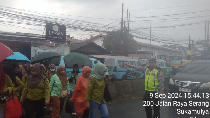 Pengaturan Lalu Lintas di Jalan Raya Serang Diterapkan untuk Hindari Kemacetan