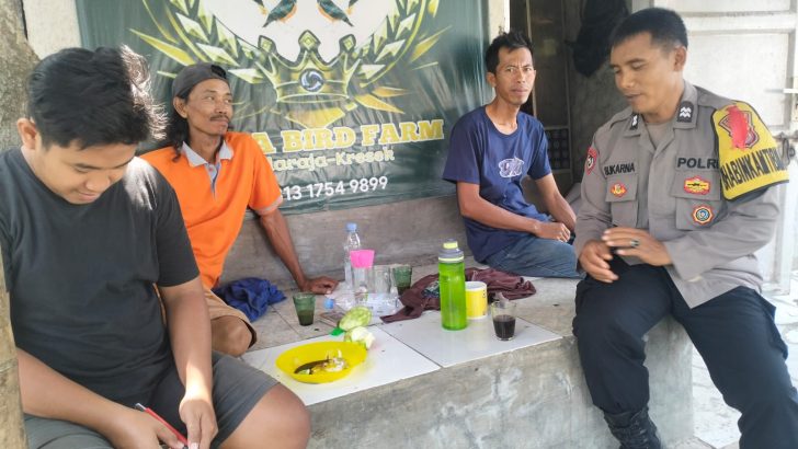 Pastikan wilayah aman, Aiptu Sukarna lakukan giat Patroli Sambang Warga di Desa Talok