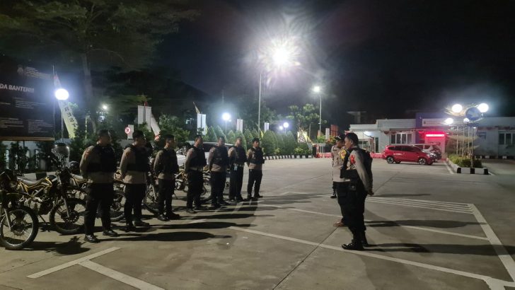 Anggota Sat Reskrim dan Satfung Polresta Tangerang Melaksanakan Apel Malam Pasukan Pendekar untuk Antisipasi Tindak Pidana