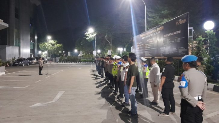 **Anggota Sat Reskrim Polresta Tangerang Ikuti Apel Malam Antisipasi Kamtibmas**