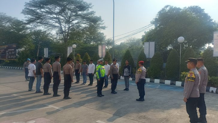 Perwira Sat Reskrim Turut Serta dalam Apel Serah Terima di Polresta Tangerang