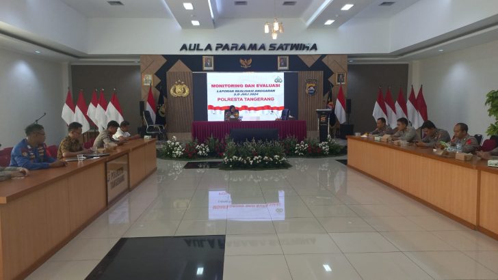 KBO Sat Reskrim Ikuti Rapat Monitoring dan Evaluasi Laporan Realisasi Anggaran Polresta Tangerang