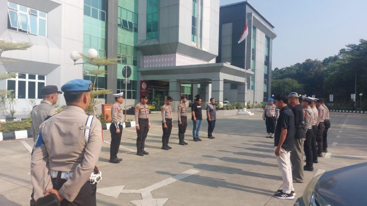 Anggota Sat Reskrim Ikuti Apel Serah Terima Piket Fungsi di Polresta Tangerang