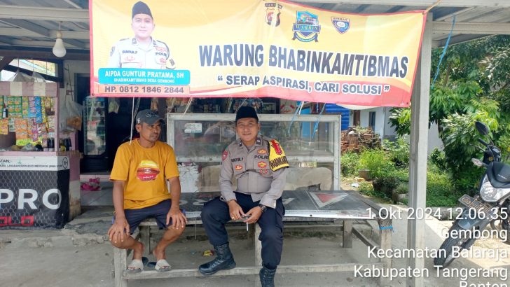 Polisi Peduli pengangguran (Poliran)Bhabinkamtibmas Polsek Balaraja Polresta Tangerang, memberikaan pesan-pesan kamtibmas kepada warga Binaan Desa Merak