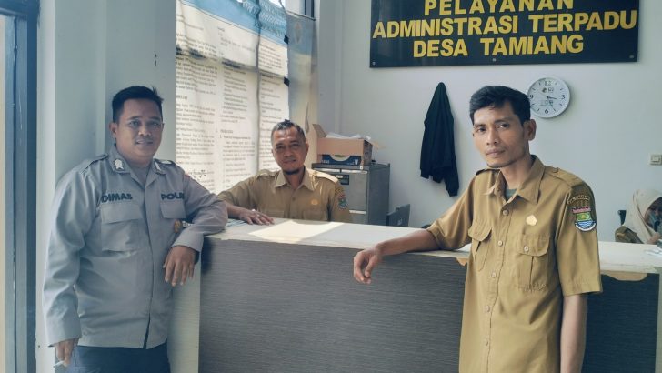Bripka Dimas Herdian Arvianto lakukan Sambang DDS sebagai bentuk upaya menjalin Sinergitas dengan Aparatur Desa Tamiang