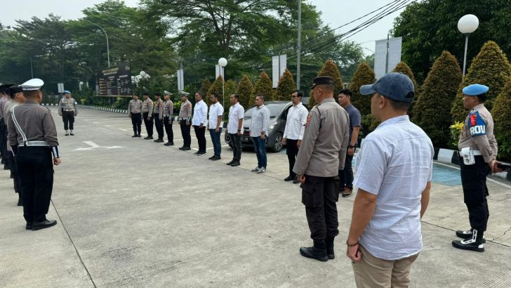 Anggota Sat Reskrim Mengikuti Apel Serah Terima Piket Fungsi di Polresta Tangerang