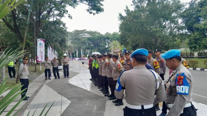 **Anggota Sat Reskrim dan Polresta Tangerang Ikuti Apel Pengamanan Aksi Unjuk Rasa**