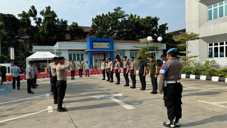 KBO Sat Reskrim Pimpin Apel Serah Terima Piket Polresta Tangerang