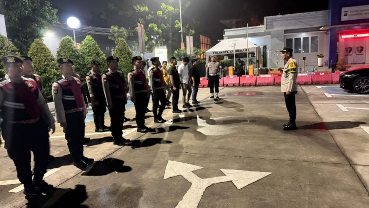 Anggota Sat Reskrim Ikuti Apel Malam Bersama Satfung Polresta Tangerang