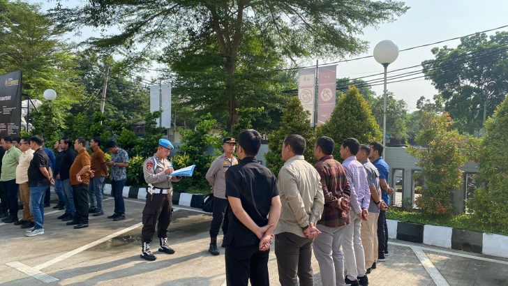 Perwira Sat Reskrim Laksanakan Pengawasan Melekat pada Apel Satker