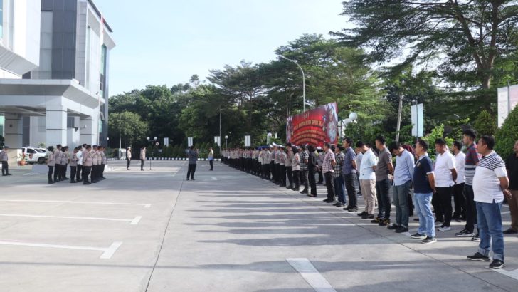 Kasat Reskrim Ikuti Apel Siaga Jelang Pelantikan Presiden dan Wakil Presiden