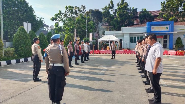 Piket Reskrim ikuti Apel Serah Terima Piket Satuan Fungsi di Polresta Tangerang