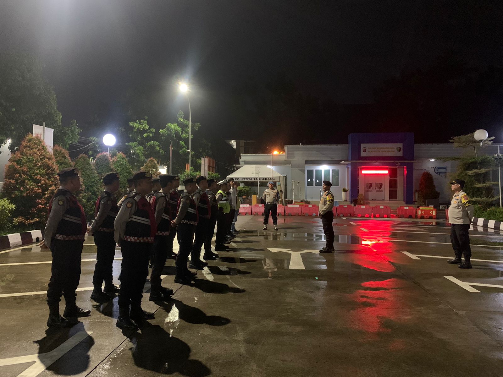 Apel Malam dan Patroli Bersama untuk Menjaga Kamtibmas di Wilayah Polresta Tangerang