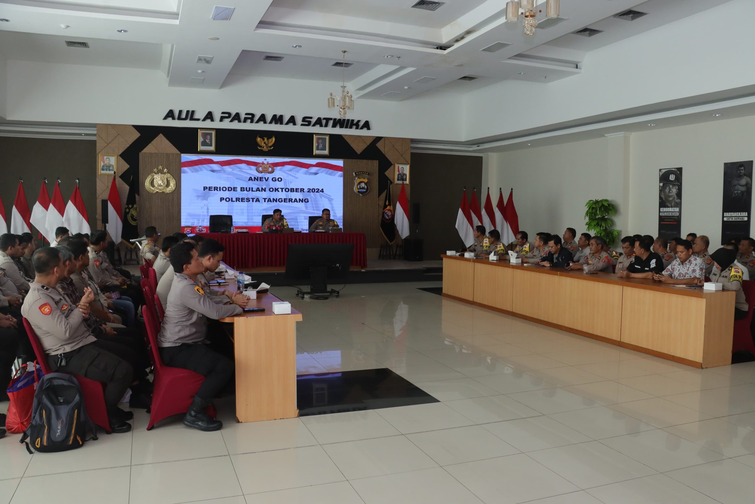 Kasat Reskrim dan PJU Polresta Tangerang Ikuti Anev GO Periode Oktober 2024