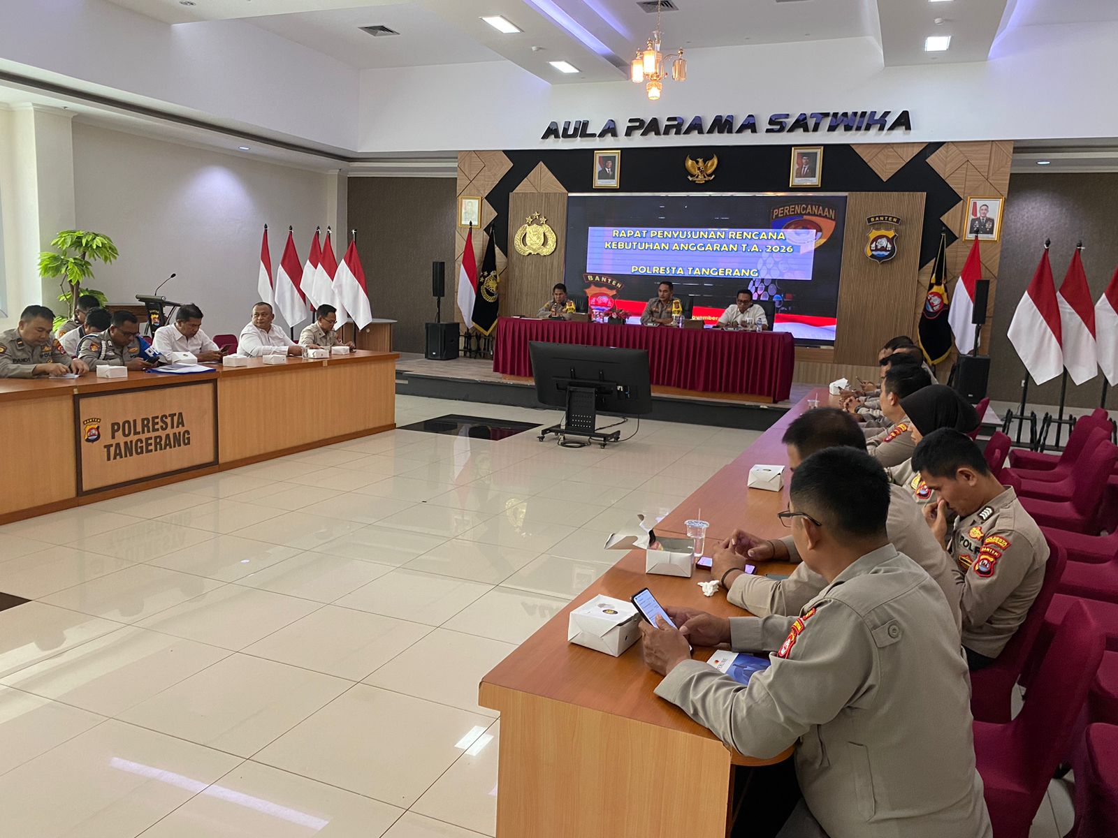 KBO Sat Reskrim Ikuti Rapat Penyusunan Rencana Kebutuhan Anggaran T.A. 2026 Polresta Tangerang