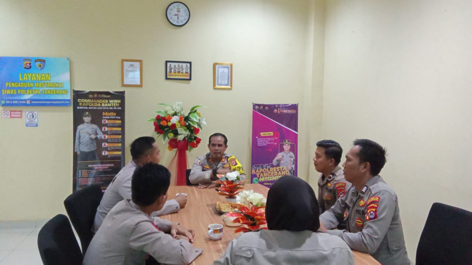 AKP Subarjo, S.H., M.Si , Pimpin Anev Rutin Siwas Polresta Tangerang