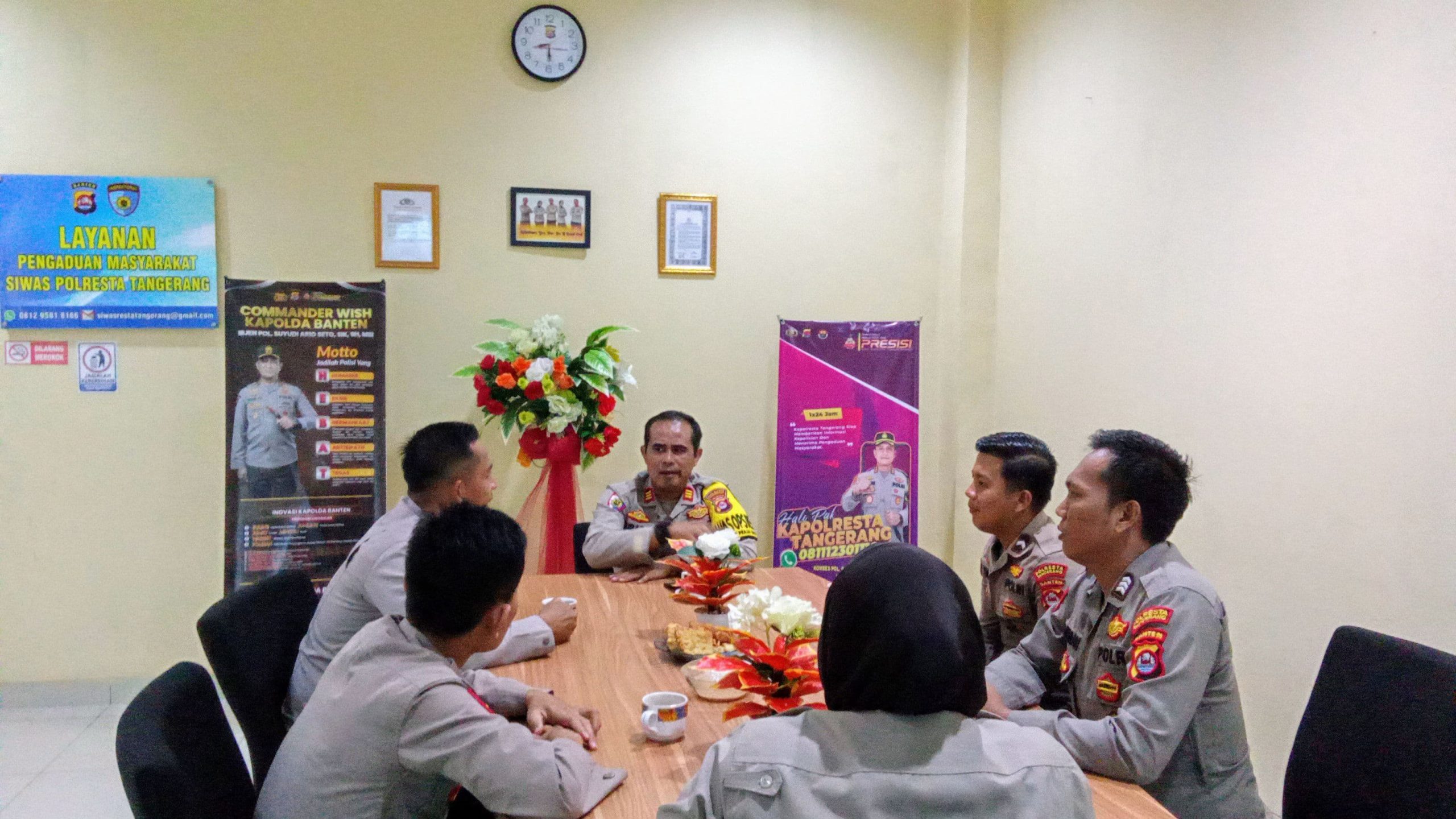 AKP Subarjo, S.H., M.Si , Pimpin Anev Rutin Siwas Polresta Tangerang