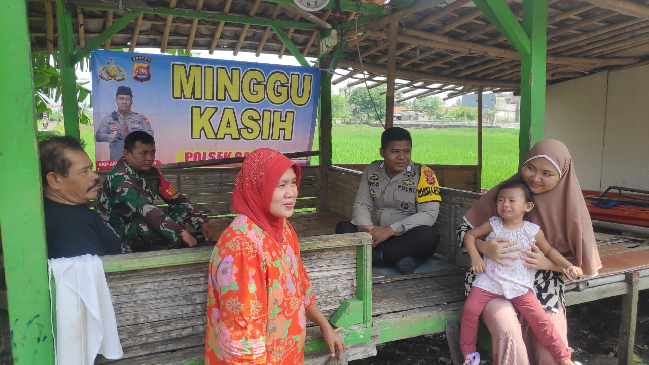 Kegiatan rutin mingguan program kapolda minggu kasih polsek rajeg serap aspirasi masyarakat