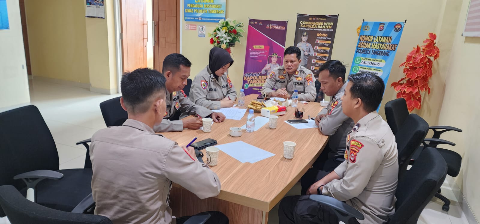 AKP Kudratullah, S.H., M.M , Pimpin Anev Rutin Siwas Polresta Tangerang